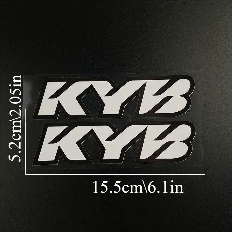 KYB Fork Suspension Decal Stickers for Motorcycles (2-Pack)