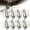 A set of rolled hemmer feet for sewing machines, showing sizes from 3mm to 10mm.