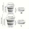 Foldable Water Bucket with Carry Handle for Camping and Home