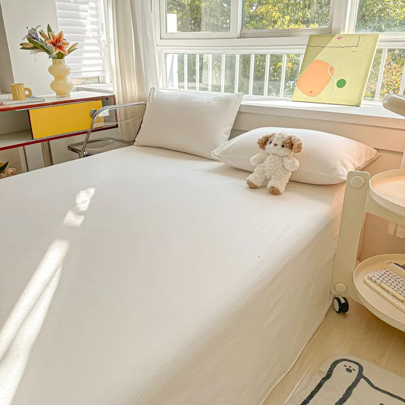 Organic Cotton Percale Bed Sheet Set with Pillowcases
