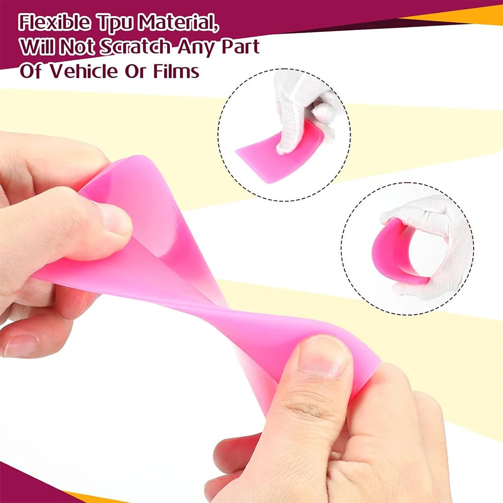 Professional PPF & Vinyl Wrap Squeegee Kit - Soft Rubber Tools for Scratch-Free Application