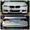 Front and rear views of a white car showing universal chrome door edge guard trim strips.