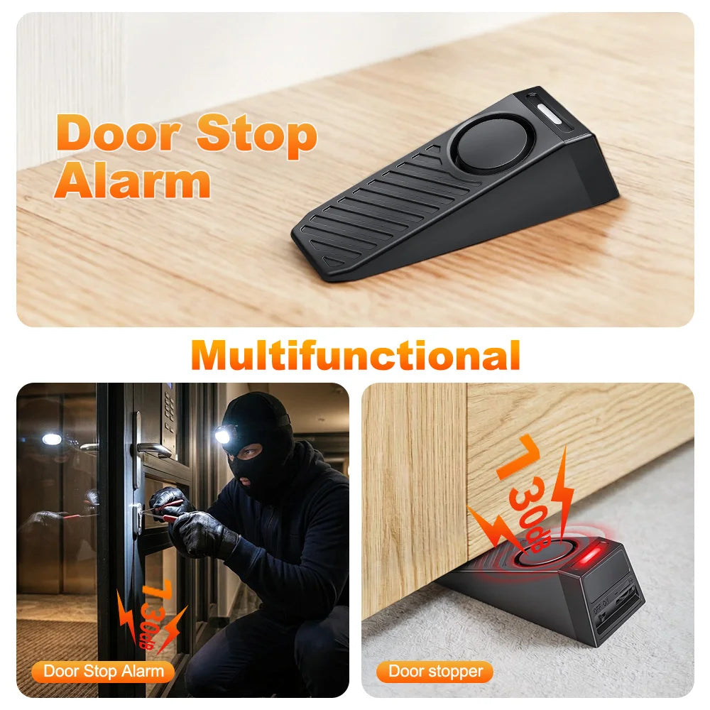 Portable Door Stop Alarm with 120dB Siren