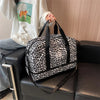 Animal Print Travel Duffle Bag with Shoe Compartment