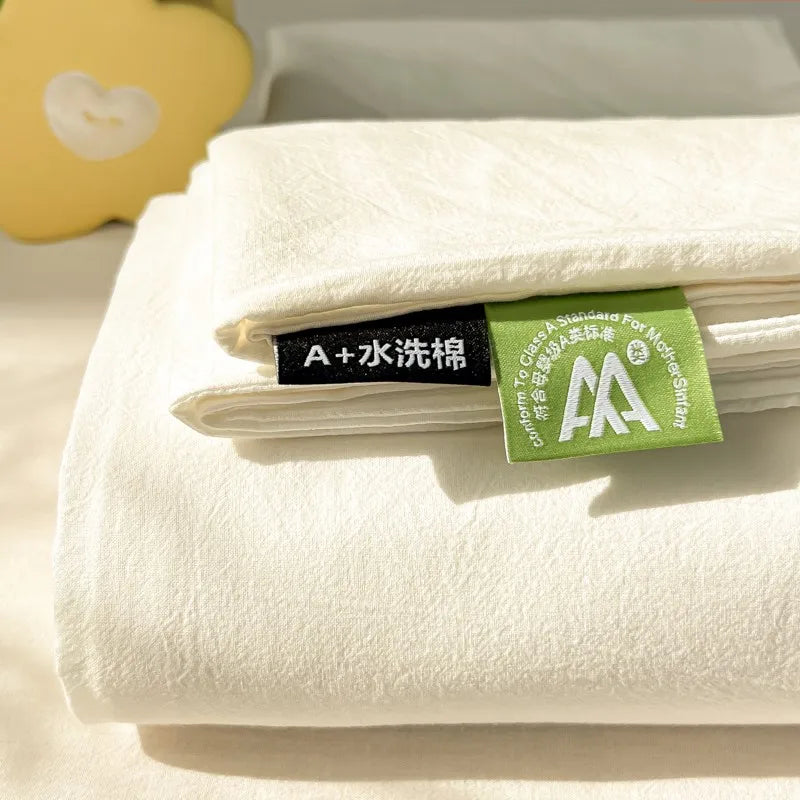Organic Cotton Percale Bed Sheet Set with Pillowcases