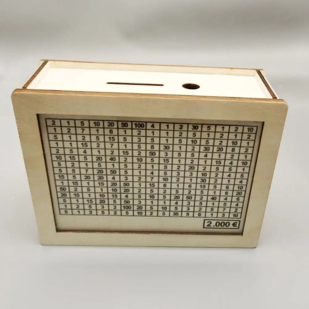 Wooden Money Saving Box with Goal Tracker