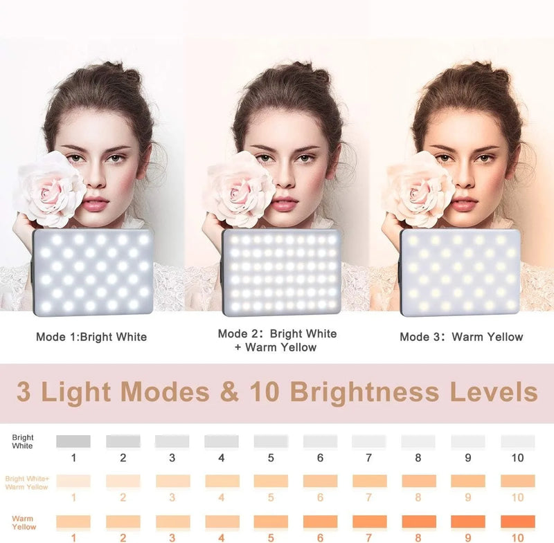 Luz LED Portátil con Pinza para Selfies