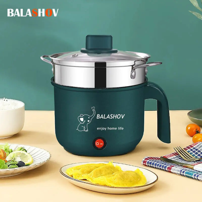 Compact 1.8L Electric Rice Cooker & Hot Pot