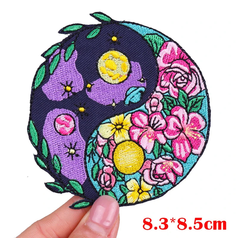 Encouraging Embroidered Iron-On Patches for Jackets, Jeans & Bags
