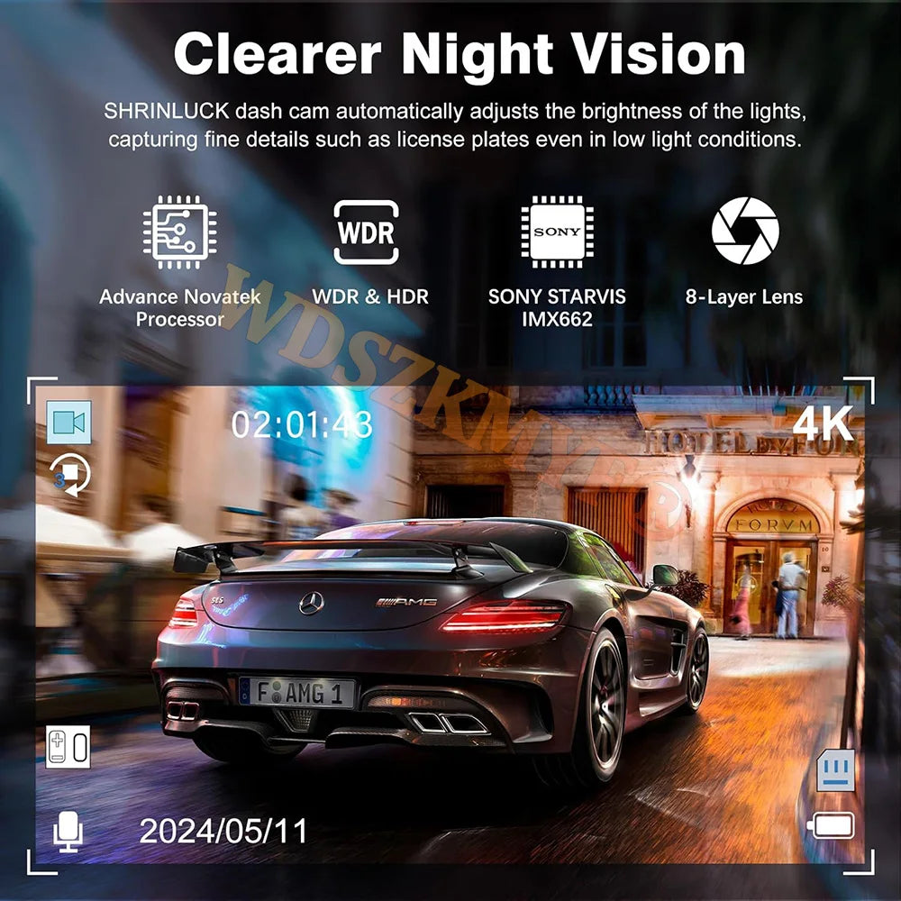 4-Channel 1080P Dash Cam with WiFi and 24H Parking Monitor