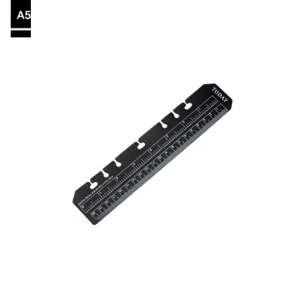Multifunctional Transparent PVC Bookmark Ruler for Loose-Leaf Notebooks