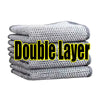 Double-Layer Steel Wire Cleaning Cloths for Kitchen