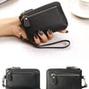 PU Leather Wallet with Wrist Strap and Coin Purse