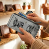 Adorable Highland Cow Long Wallet with Zipper Closure