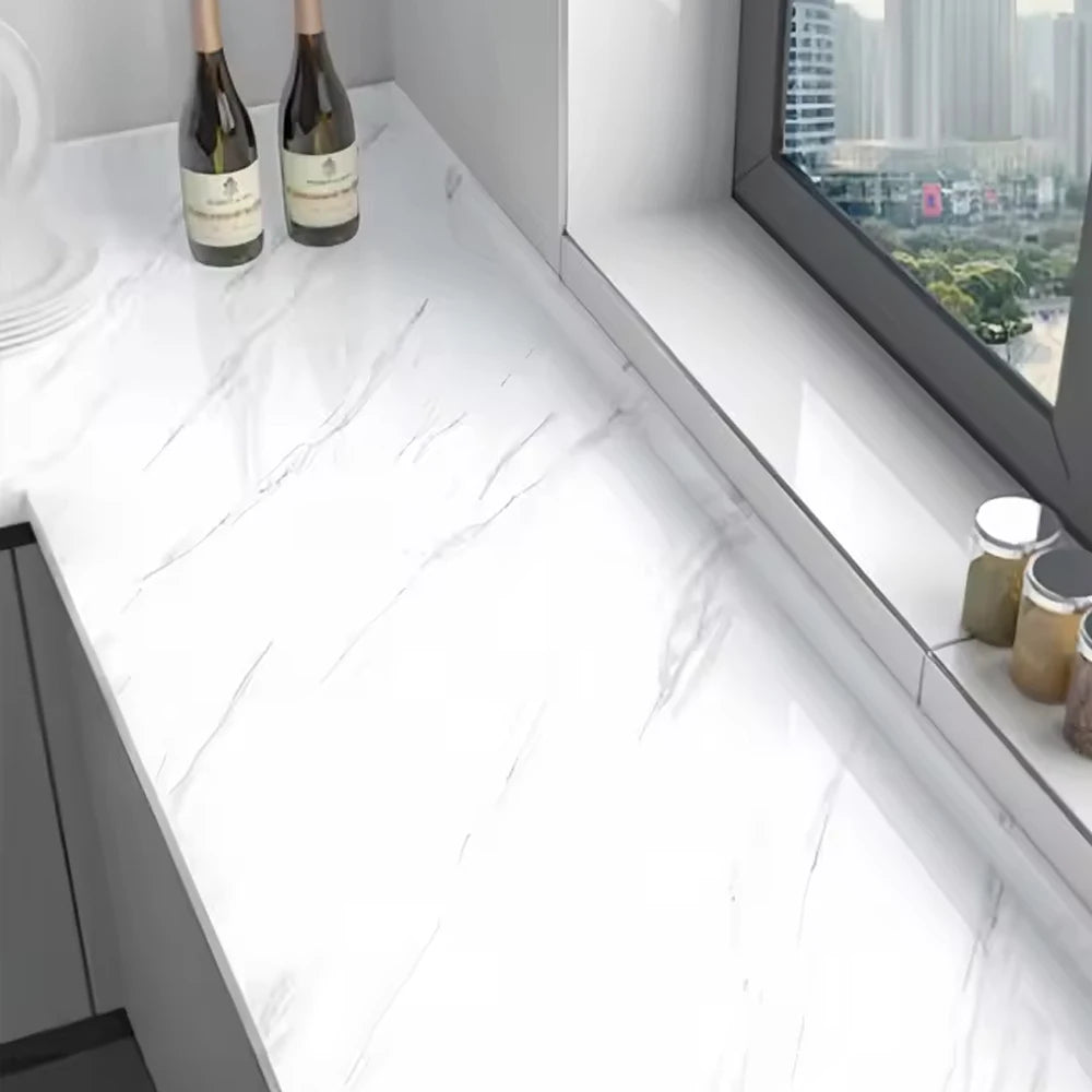 Marble Peel-and-Stick Waterproof Wallpaper for Kitchen & Bathroom