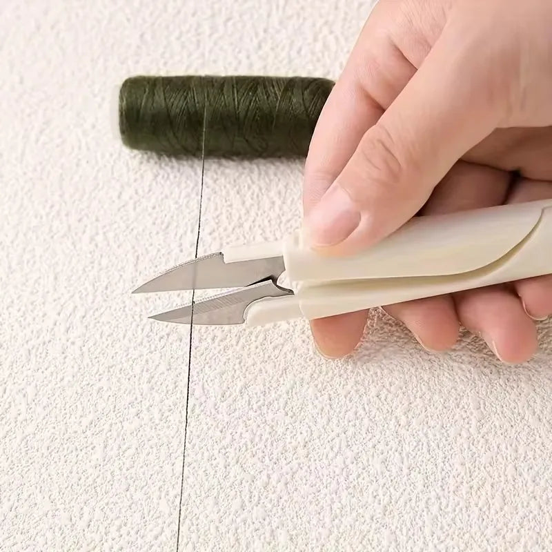 Compact Stainless Steel Sewing Scissors for Embroidery & Crafting
