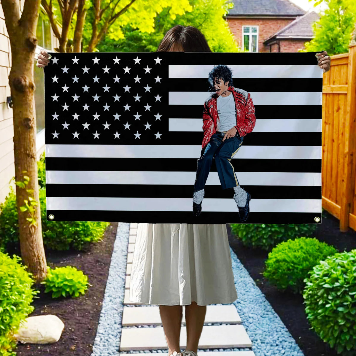 Michael Jackson Tribute Flag - Black American Tapestry Wall Hanging