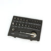 A black professional screw extractor set with a magnetic extension and ten numbered drill bits labeled Dr#1 to Dr#10.