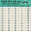 Premium Rubber O-Ring Assortment Kit - 20 Sizes, 1020 Pieces