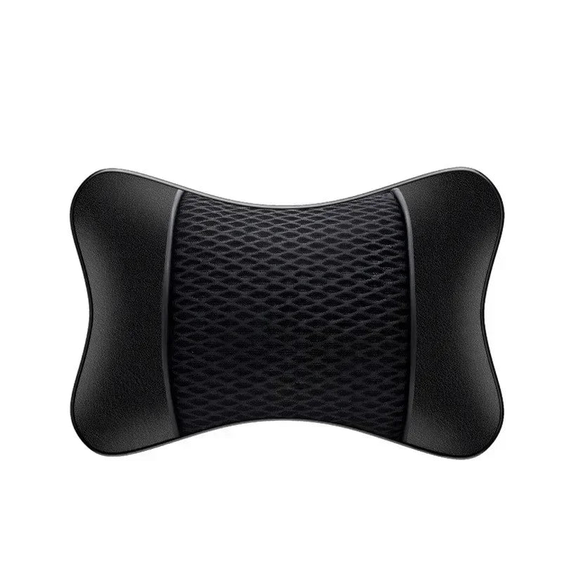 Cabezal y cojín de asiento de cuero negro premium con superficie texturizada