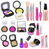 A collection of Joann Lee makeup products including brushes palettes and liquid lipsticks displayed on a white background.
