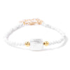 Natural Stone Bead Bracelet with Adjustable Lace-Up Closure