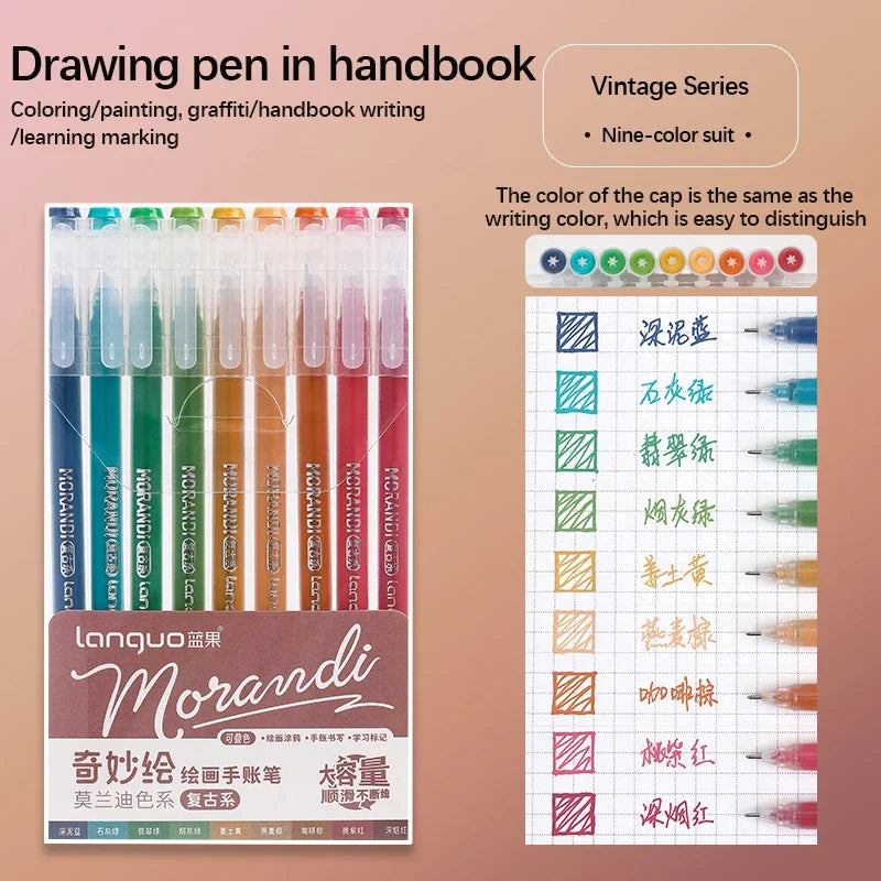 Set de Stylos Gel Vifs pour le Journaling et les Études