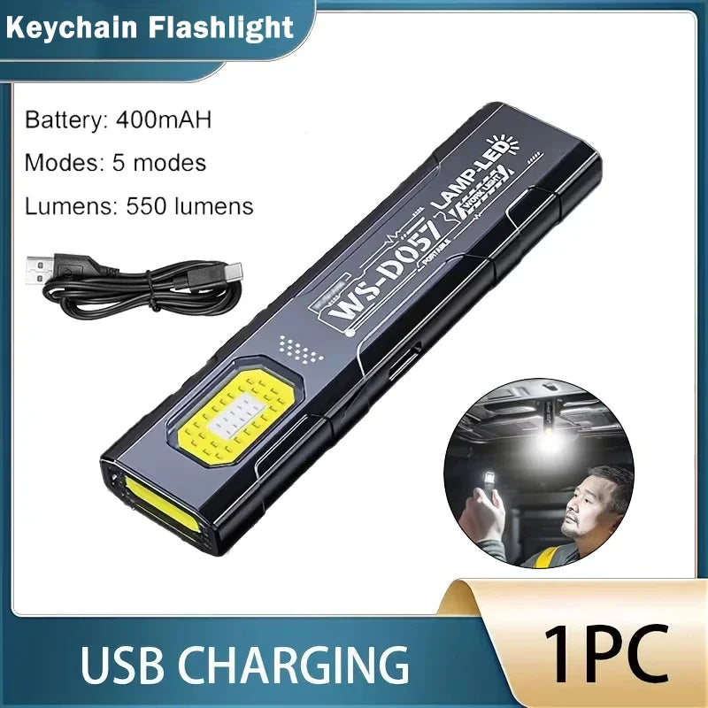 Rechargeable LED Flashlight with LCD Display and Zoom