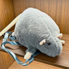 Cute Plush Mouse Backpack with Flower Design