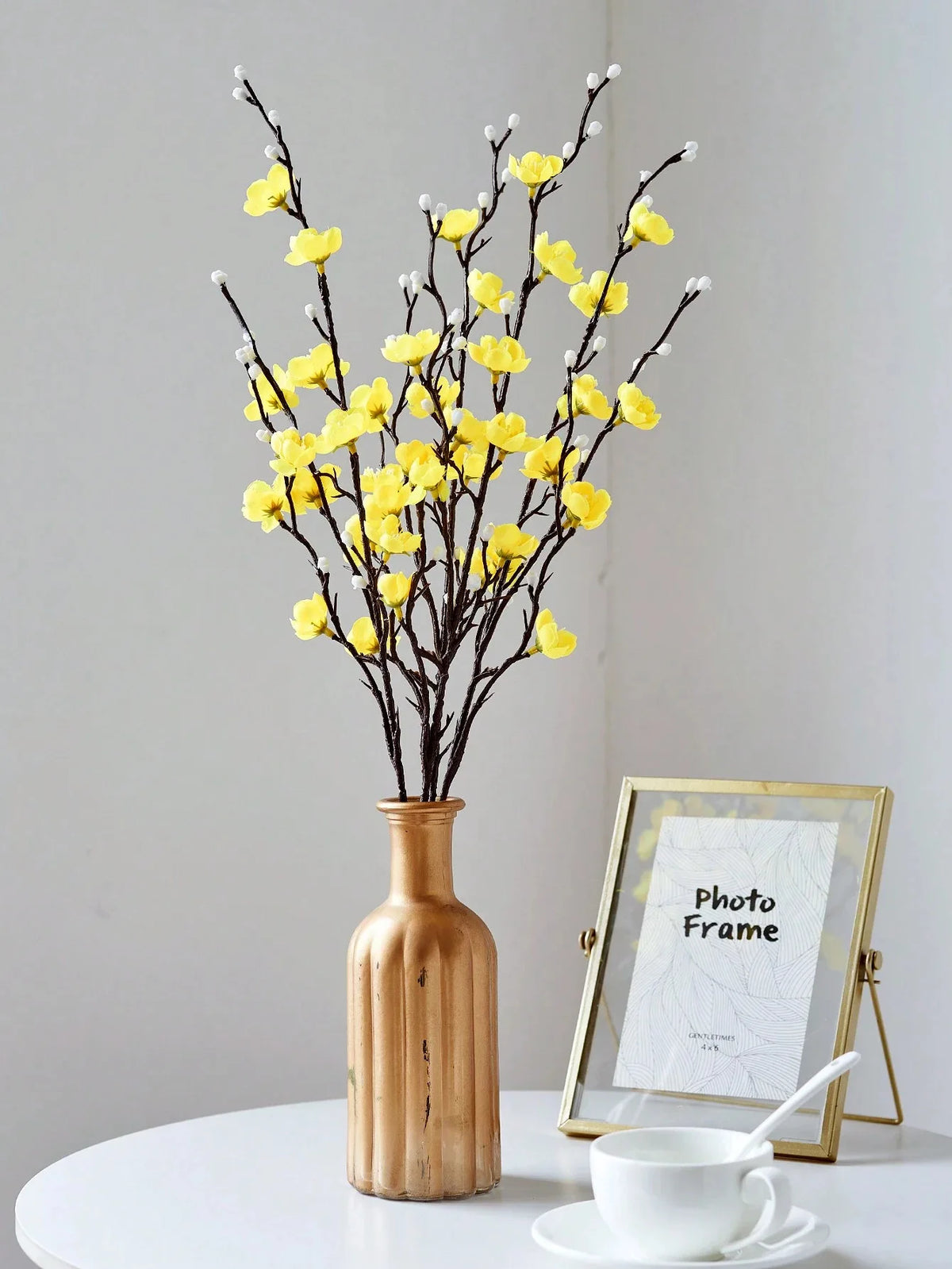 Artificial White Plum Blossom Branch for Chinese Home Décor