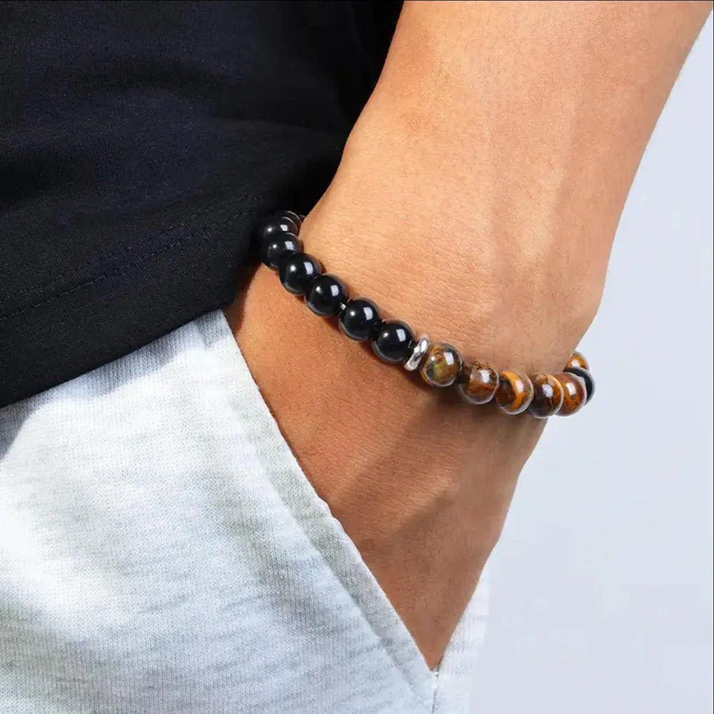 Bracelet Élastique Triple Gemmes