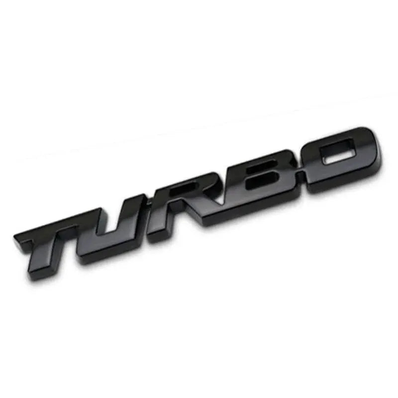 3D Turbocharged Metal Alloy Car Badge Emblem