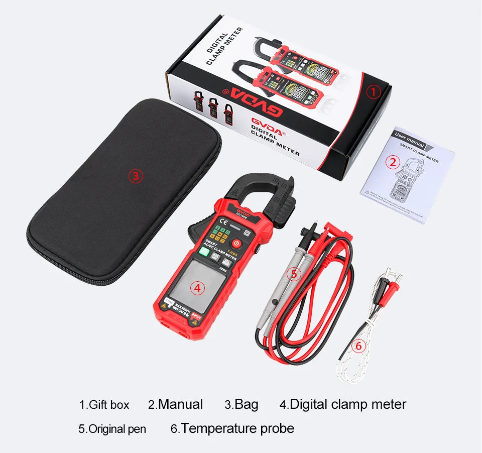 Professional Auto-Ranging Clamp Meter with True RMS and NCV