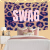 Leopard Print Pink Tapestry Wall Hanging