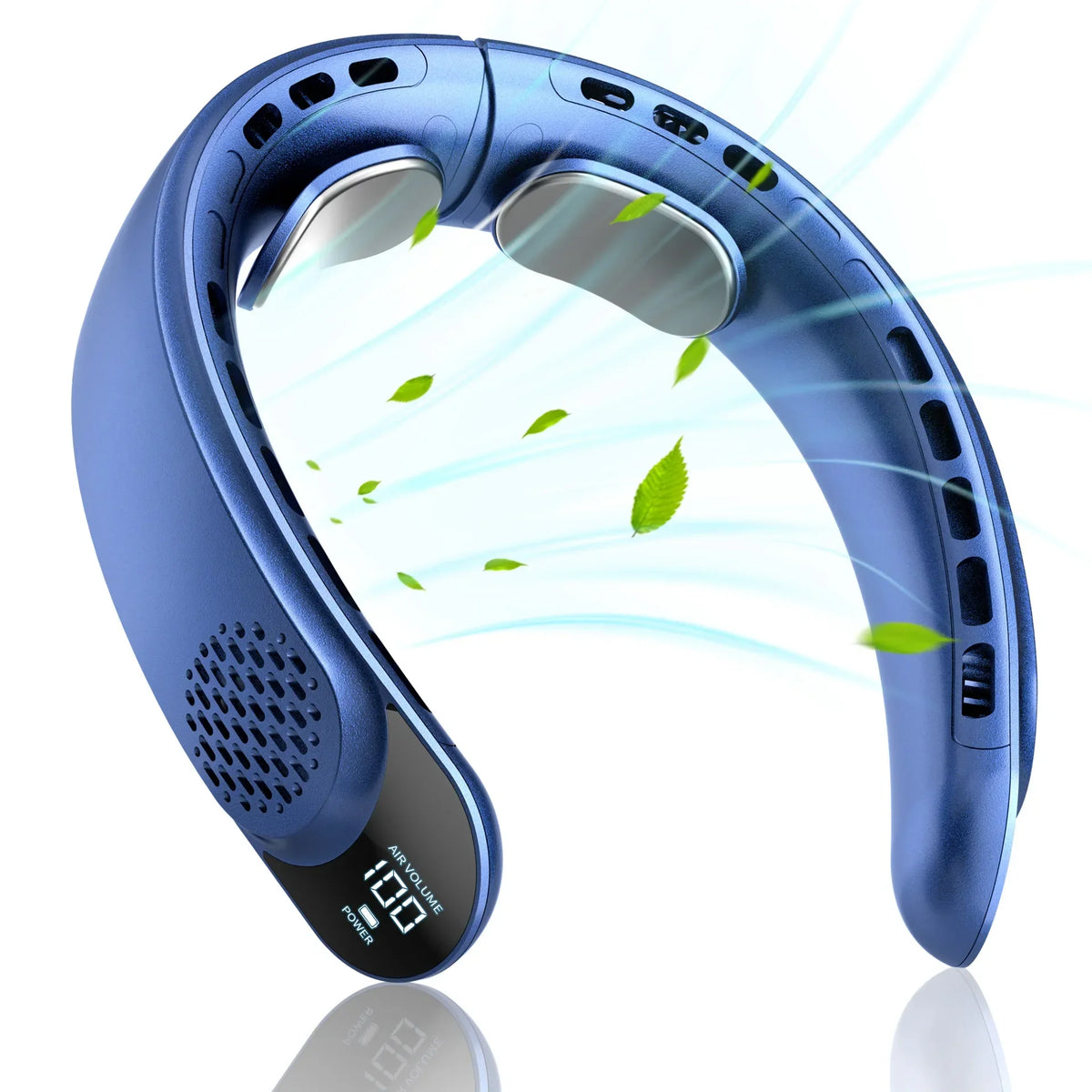 Portable Bladeless Neck Fan with 4000mAh Battery & LED Display