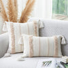 Boho Tufted Throw Pillow Cover with Tassels