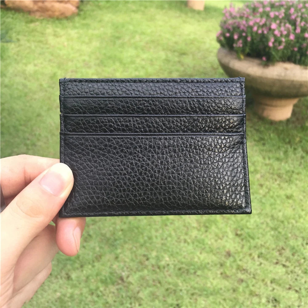 Genuine Leather Credit Card Holder – Slim ID & Card Case