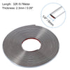 A coil of chrome car door edge guard trim strip with a 1/4 inch width and 2.3mm thickness.