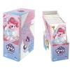 A box of My Little Pony Friendship Eternal Radiant Moon Gilded Card Pack featuring a pink pony character.