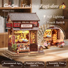 Book Nook DIY Wooden Miniature Kit with LED Lighting