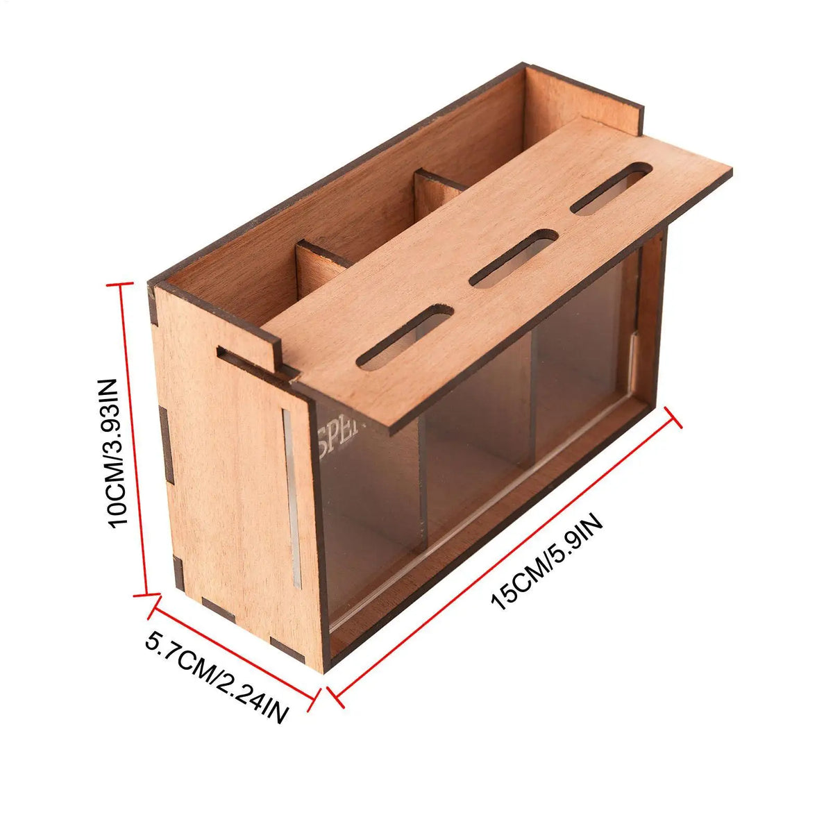 Organisateur de pièces en bois amovible