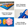 A felt counting toy with a hook hole design and velcro buckle for toddlers