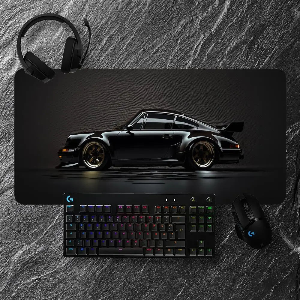 Large Non-Slip Desk Mat with Smooth Fabric Surface