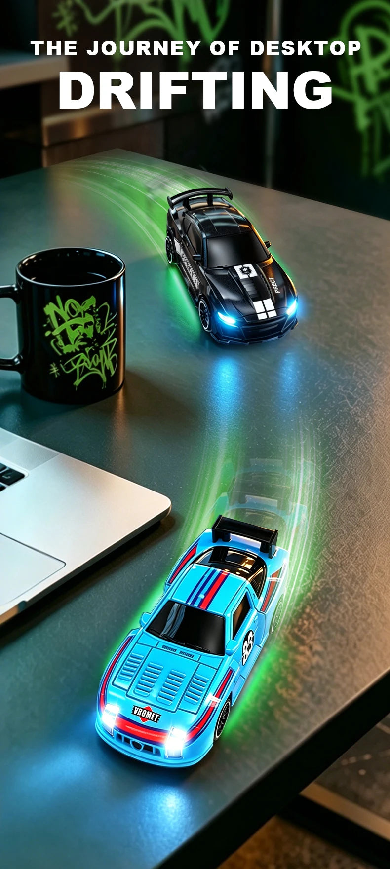 1:64 Scale 4WD Stunt RC Drift Car with Rechargeable Battery