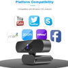 Full HD 1080p Webcam with Built-in Microphone