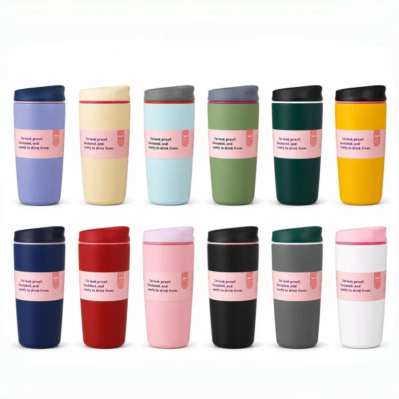 Double-Wall Insulated Coffee Tumbler with Leak-Resistant Lid