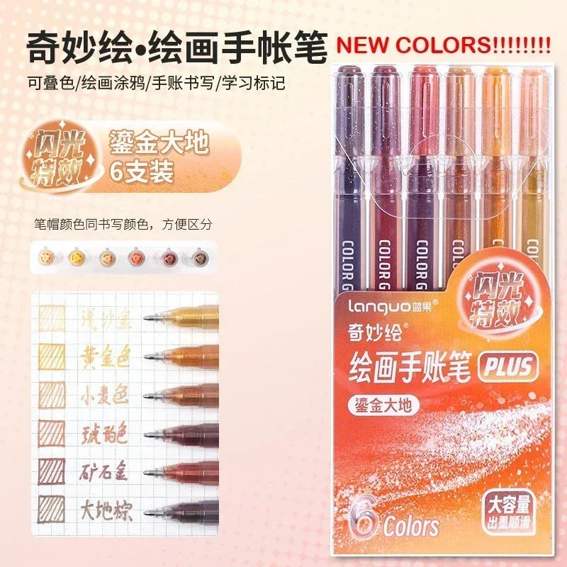 3D Embossed Acrylic Gel Pens - 6/144 Color Options
