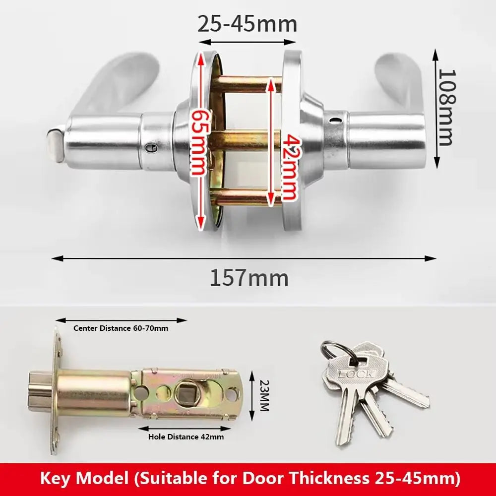 Aluminum Alloy Entry Door Knob Lock with Keys