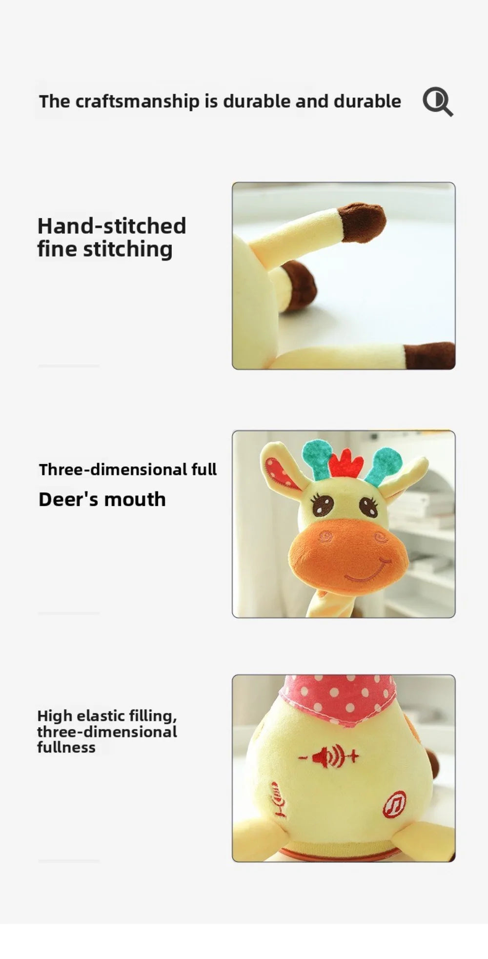 Interactive Dancing and Talking Giraffe Plush Toy with Music
