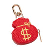 Fruit-Shaped PU Leather Coin Purse with Keychain